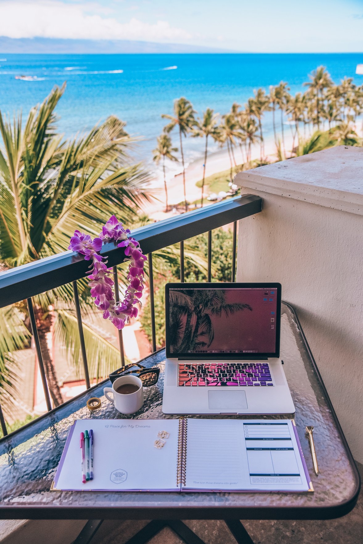 Veranda with Tropical Beach View